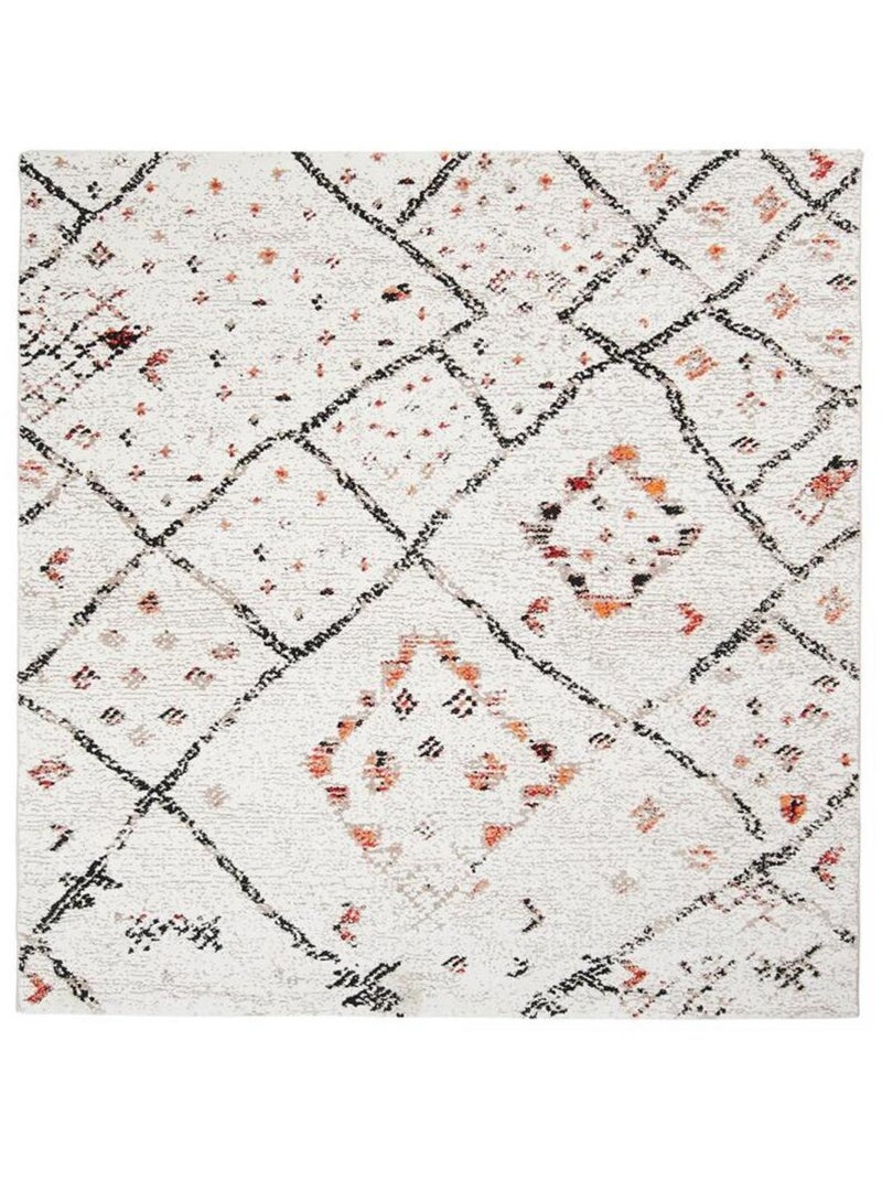 Tapis salon et chambre tissé motif berbère MORYLA C Ecru - Kiabi