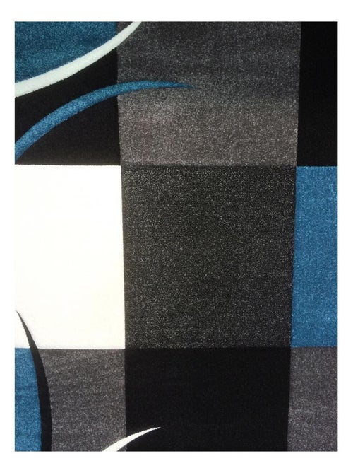 Tapis salon et chambre tissé motif damier LYN8 COMMA - Kiabi