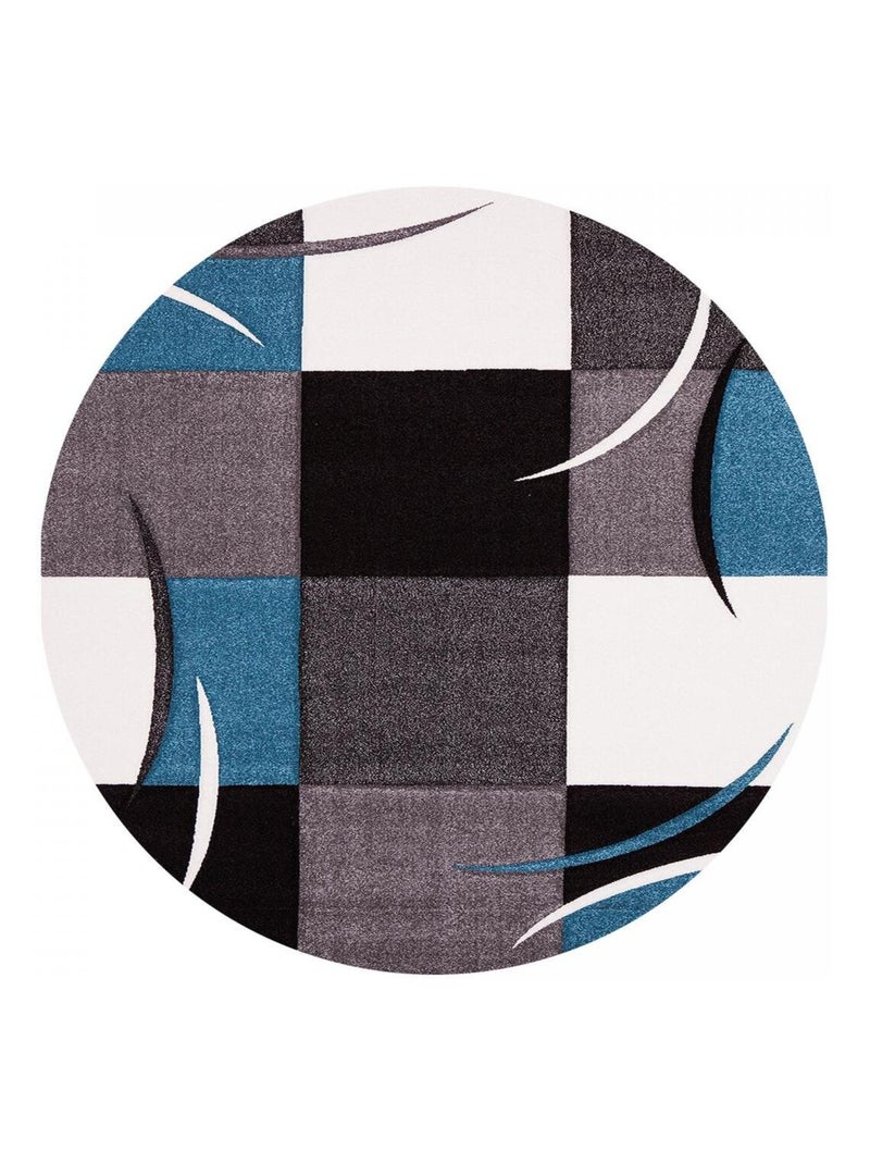 Tapis salon et chambre tissé motif damier LYN8 COMMA Blanc - Kiabi