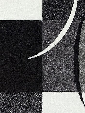 Tapis salon et chambre tissé motif damier LYN8 COMMA