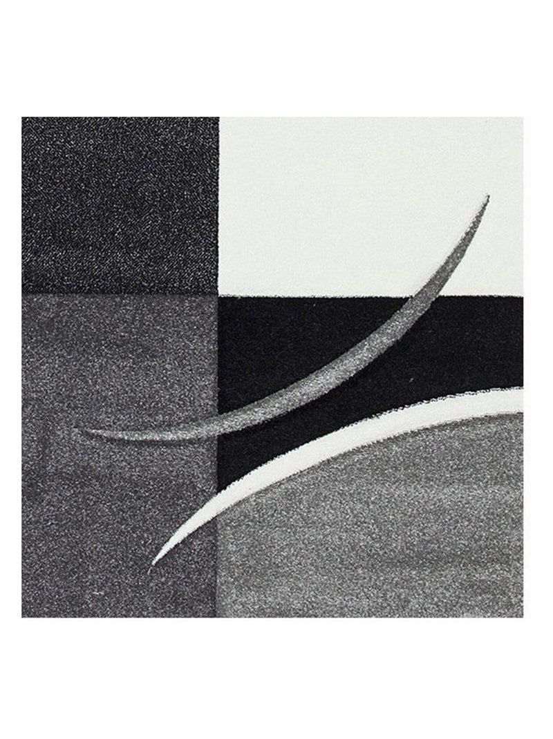 Tapis salon et chambre tissé motif damier LYN8 COMMA Gris - Kiabi