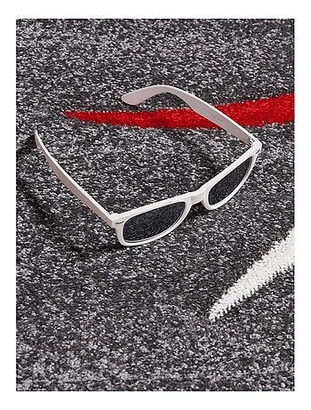 Tapis salon et chambre tissé motif damier LYN8 COMMA