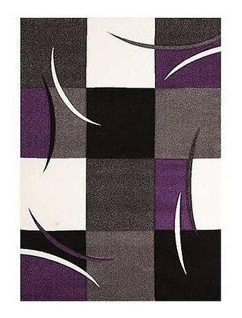 Tapis salon et chambre tissé motif damier LYN8 COMMA
