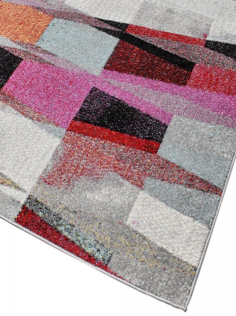 Tapis salon et chambre tissé motif ethnique ELYZA Multicolore - Kiabi