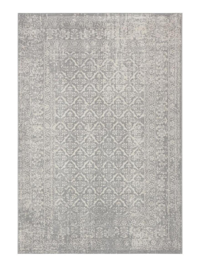 Tapis salon et chambre tissé motif ethnique LUMIN 4 Gris - Kiabi