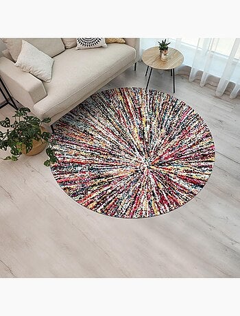 Tapis salon et chambre tissé motif ethnique LYN6 IMPACT