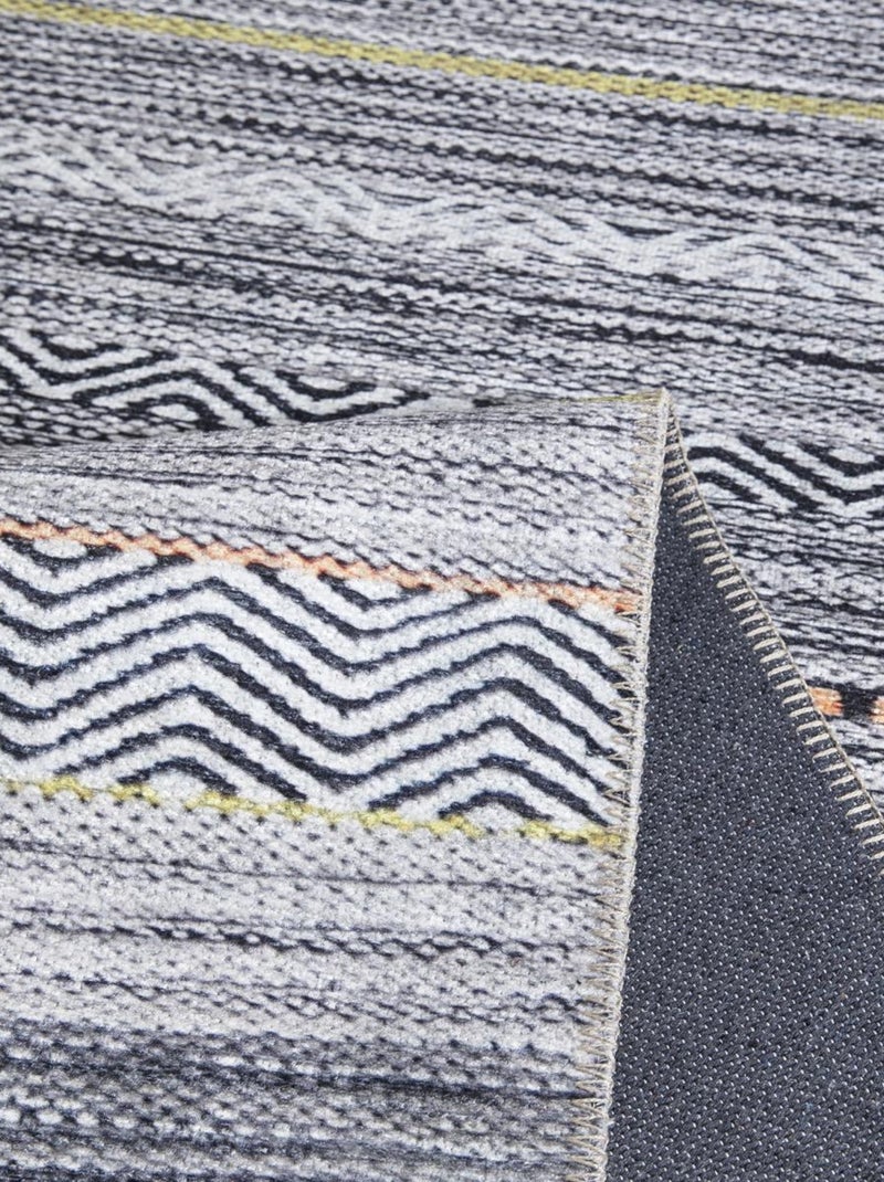 Tapis salon et chambre tissé motif ethnique NOBASTA Gris - Kiabi