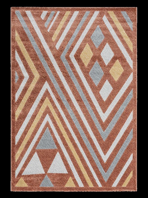 Tapis salon et chambre tissé motif ethnique SOLGA A - Kiabi