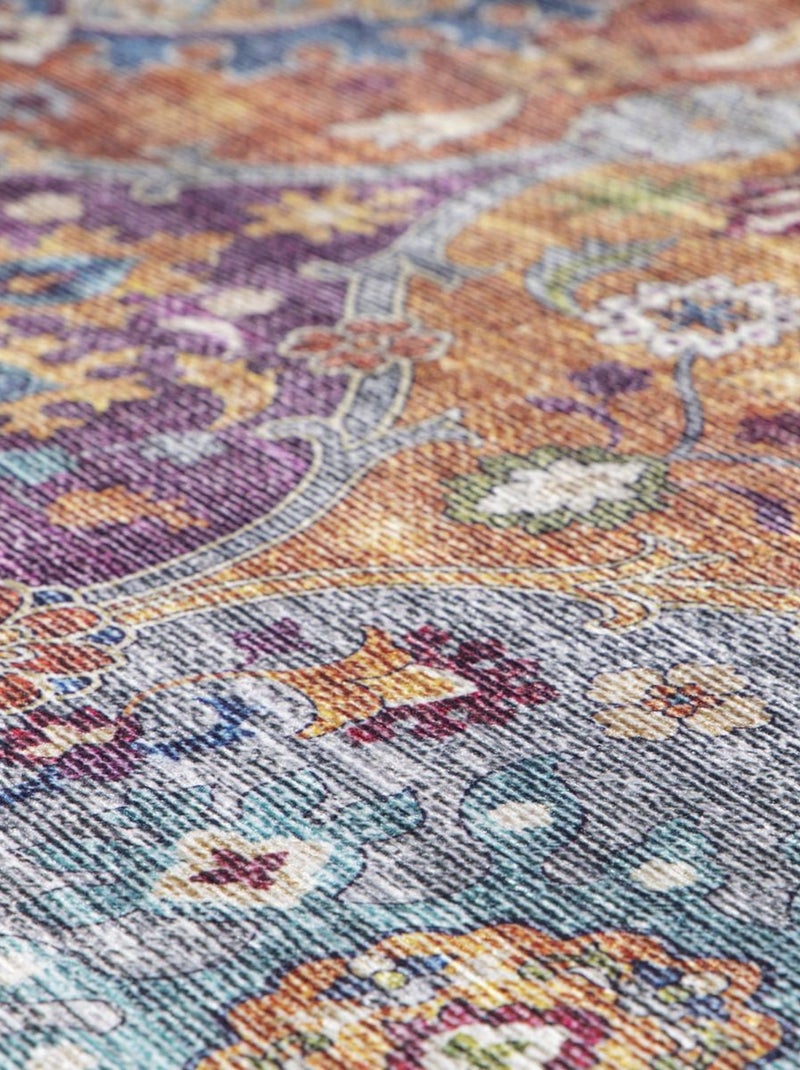 Tapis salon et chambre tissé motif ethnique VIVACE 5 Multicolore - Kiabi