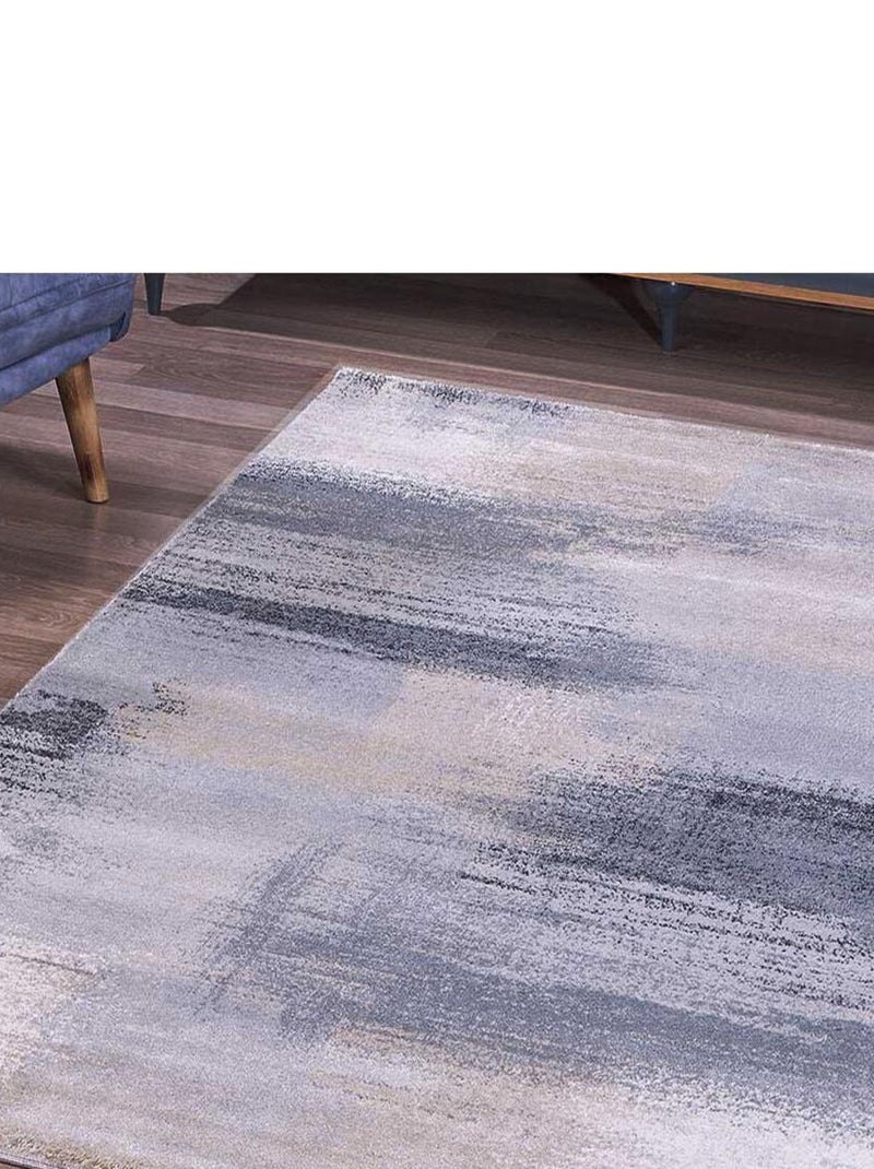 Tapis salon et chambre tissé motif faux uni CLAY Ecru - Kiabi