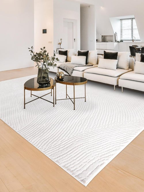 Tapis salon et chambre tissé motif faux uni DAMCIA - Kiabi