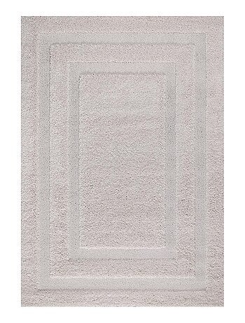Tapis salon et chambre tissé motif faux uni KOULA