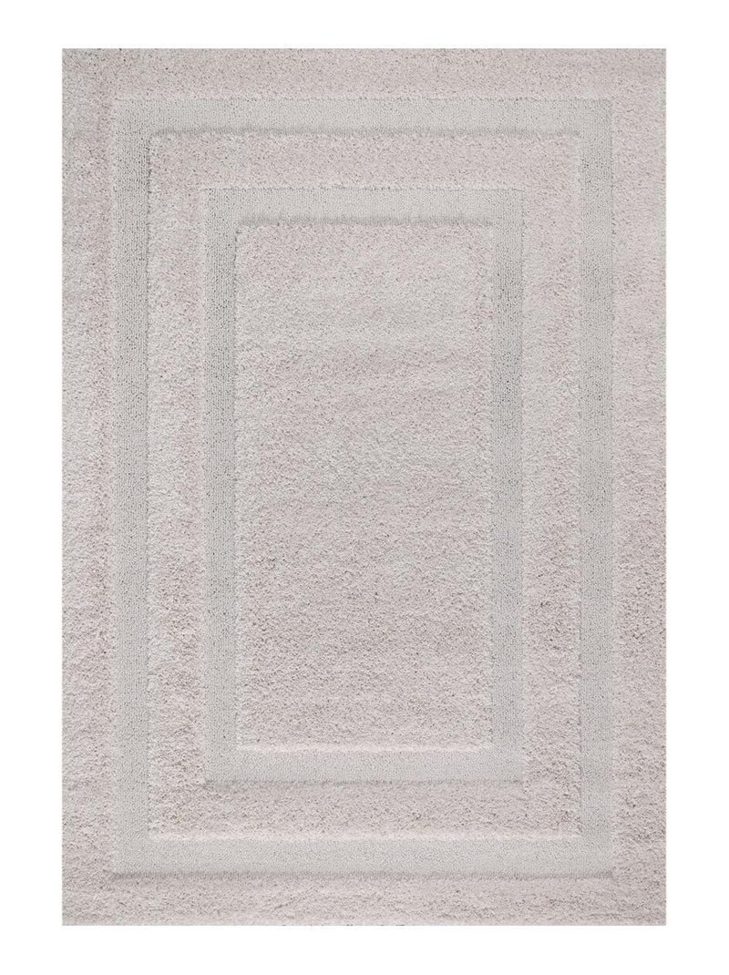 Tapis salon et chambre tissé motif faux uni KOULA Beige - Kiabi