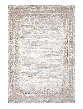 Tapis salon et chambre tissé motif faux uni LYN7 KALEE