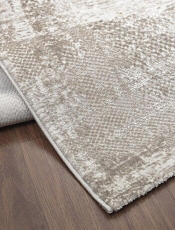 Tapis salon et chambre tissé motif faux uni LYN7 KALEE