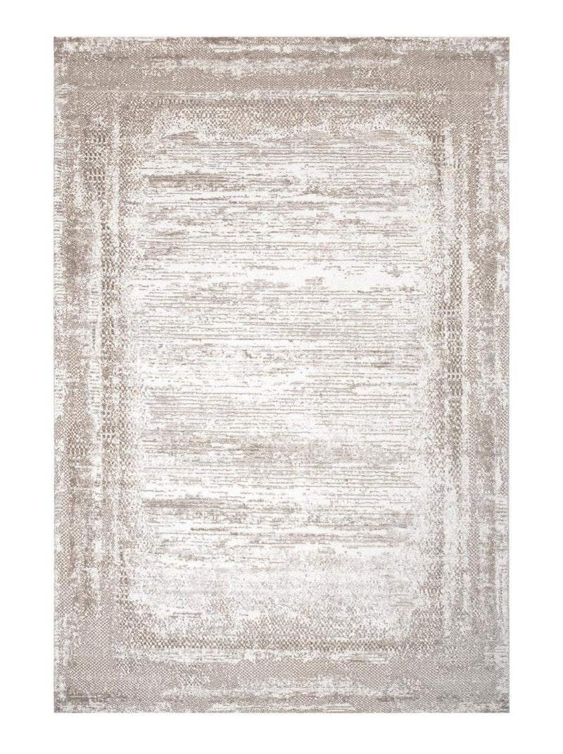 Tapis salon et chambre tissé motif faux uni LYN7 KALEE Beige - Kiabi