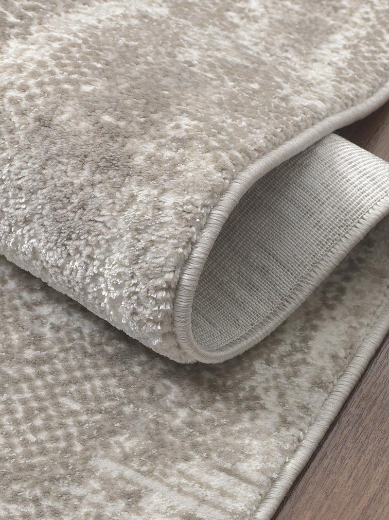 Tapis salon et chambre tissé motif faux uni LYN7 KALEE Beige - Kiabi