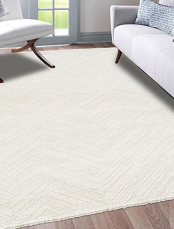 Tapis salon NAFO 1 en polyester doux et soyeux Fait en Europe