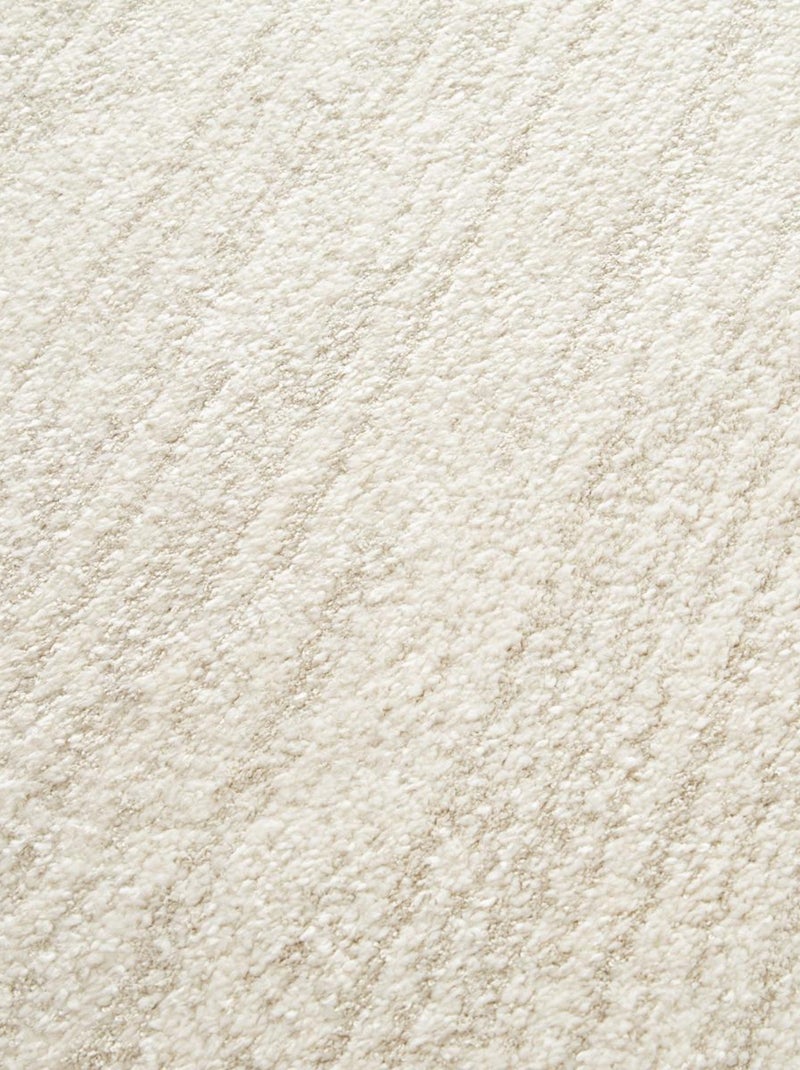 Tapis salon et chambre tissé motif faux uni NAFO 1 Blanc - Kiabi