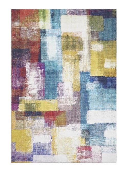 Tapis salon et chambre tissé motif faux uni NIKEL - Kiabi