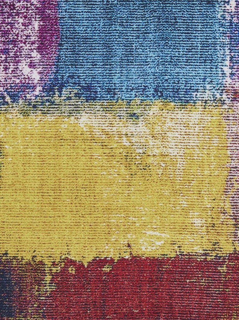 Tapis salon et chambre tissé motif faux uni NIKEL Multicolore - Kiabi
