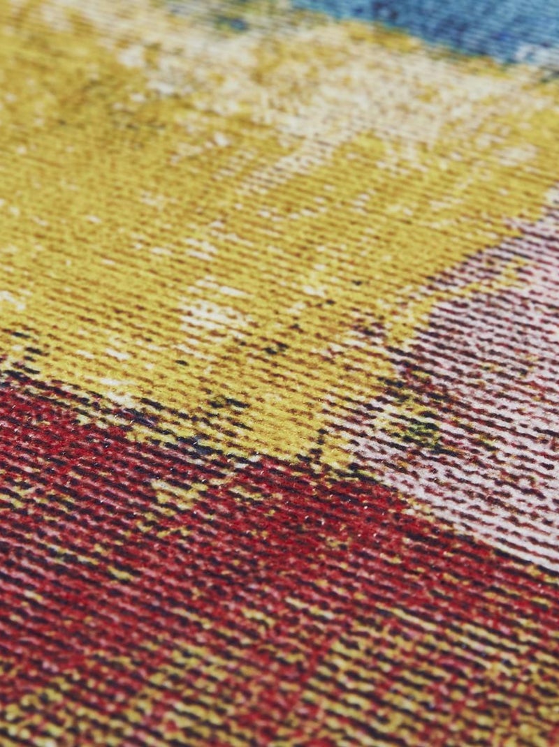 Tapis salon et chambre tissé motif faux uni NIKEL Multicolore - Kiabi