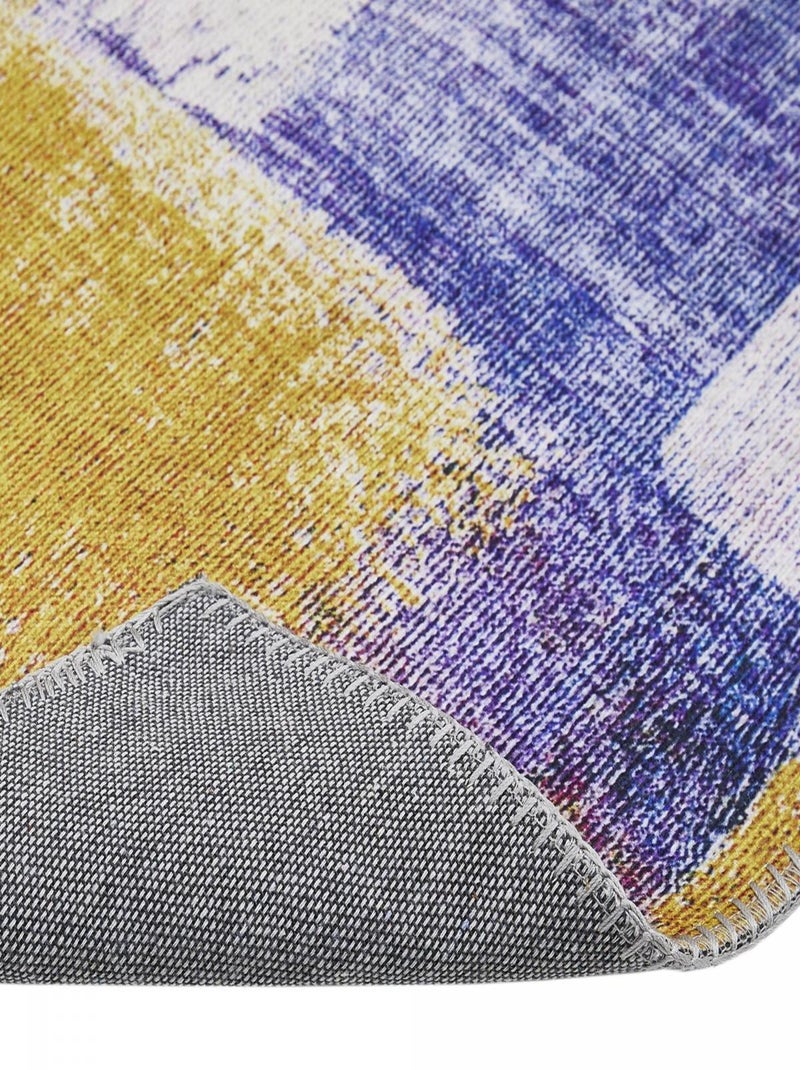 Tapis salon et chambre tissé motif faux uni NIKEL Multicolore - Kiabi