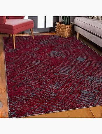 Tapis salon et chambre tissé motif faux uni TEREMINDE