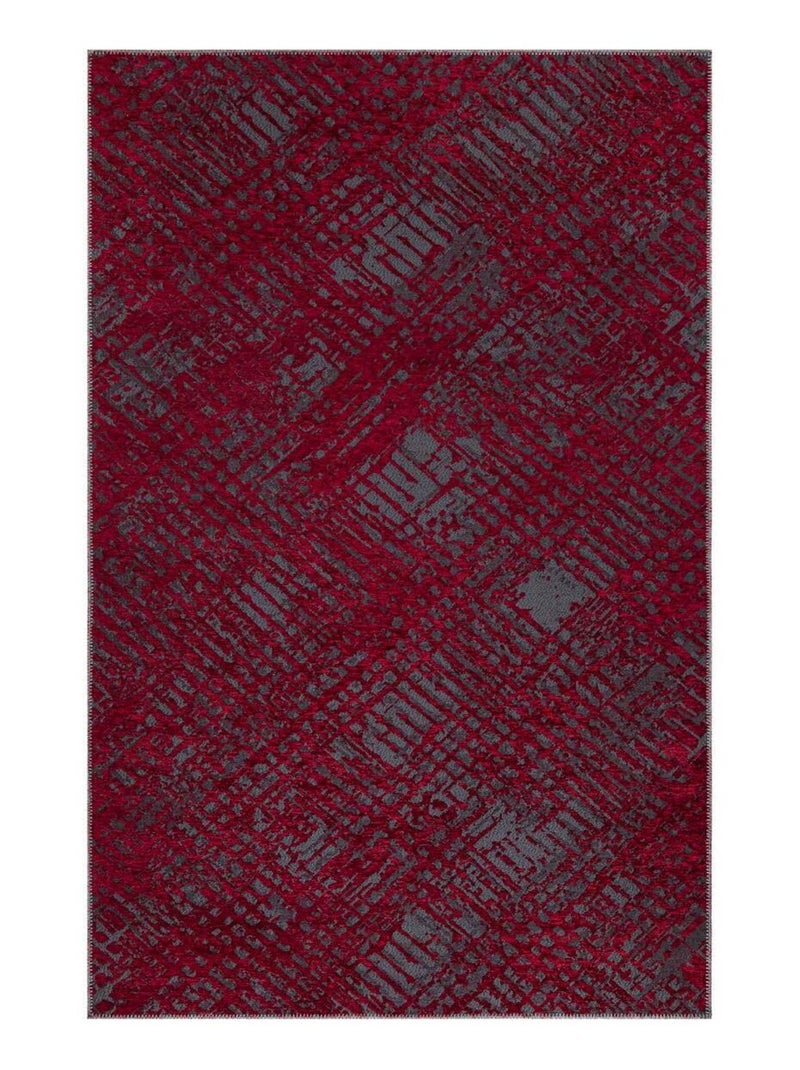 Tapis salon et chambre tissé motif faux uni TEREMINDE Rouge - Kiabi