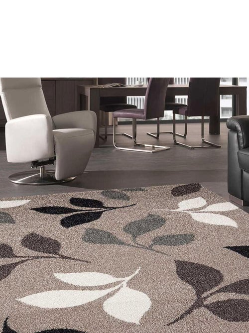 Tapis salon et chambre tissé motif floral 3FLOWER - Kiabi