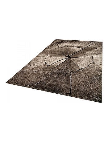 Tapis salon et chambre tissé motif floral RAMPI