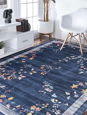 Tapis salon et chambre tissé motif floral VIVACE 8