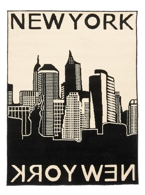 Tapis salon et chambre tissé motif fresque NEW YORK CITY - Kiabi