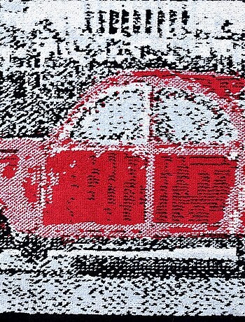 Tapis salon et chambre tissé motif fresque PARIS