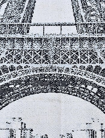 Tapis salon et chambre tissé motif fresque PARIS
