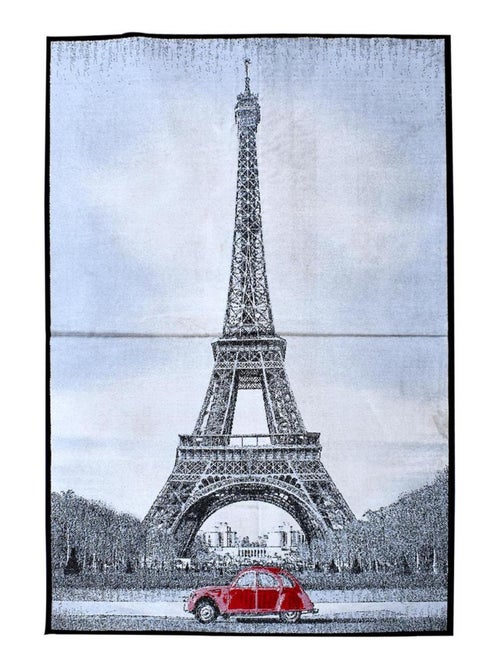 Tapis salon et chambre tissé motif fresque PARIS - Kiabi