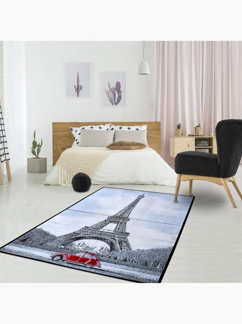 Tapis salon et chambre tissé motif fresque PARIS - Kiabi
