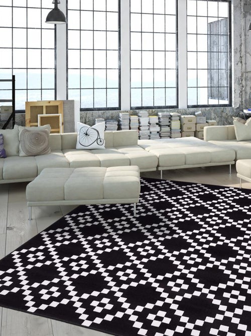 Tapis salon et chambre tissé motif géométrique AF1 LERUM - Kiabi