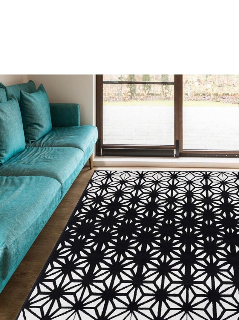 Tapis salon et chambre tissé motif géométrique AF1 RECTO Multicolore - Kiabi