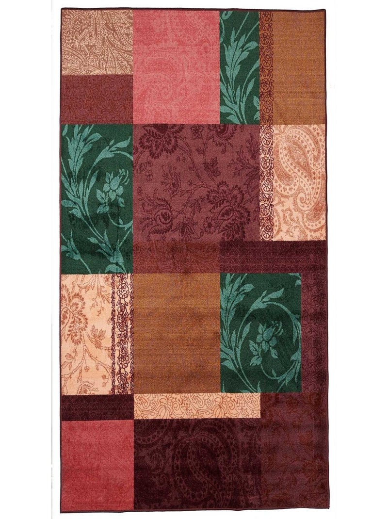 Tapis salon et chambre tissé motif géométrique ARTISPA Rose - Kiabi