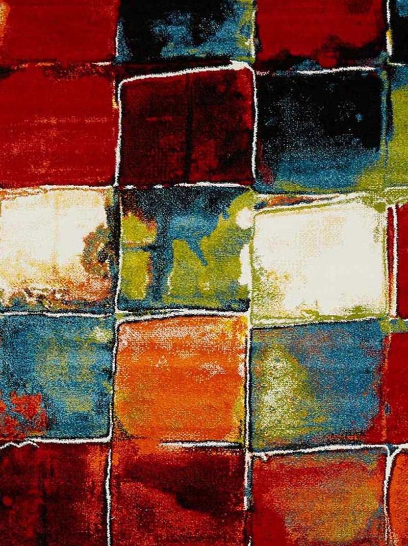 Tapis salon et chambre tissé motif géométrique BE 39 Multicolore - Kiabi