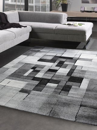Tapis salon et chambre tissé motif géométrique BELO 13