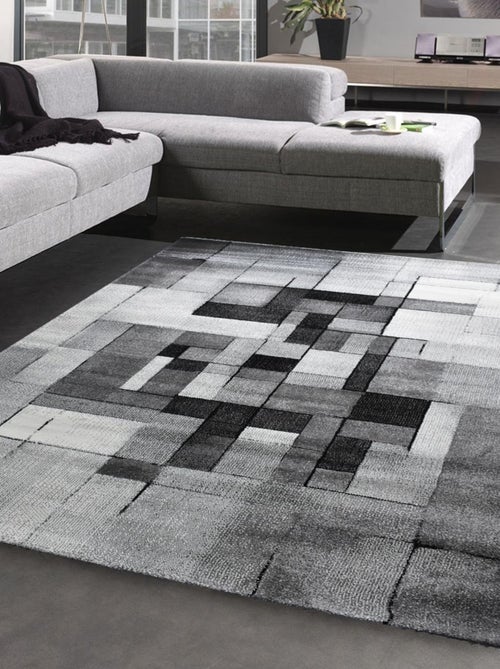 Tapis salon et chambre tissé motif géométrique BELO 13 - Kiabi