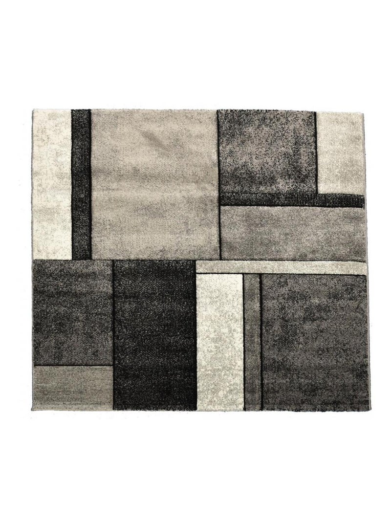 Tapis salon et chambre tissé motif géométrique BI 61 Gris - Kiabi