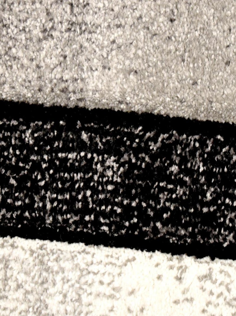 Tapis salon et chambre tissé motif géométrique BI 61 Gris - Kiabi