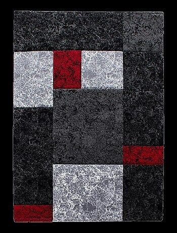 Tapis salon et chambre tissé motif géométrique CARARELLE