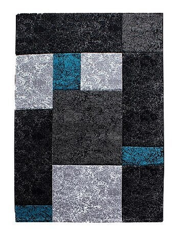 Tapis salon et chambre tissé motif géométrique CARARELLE