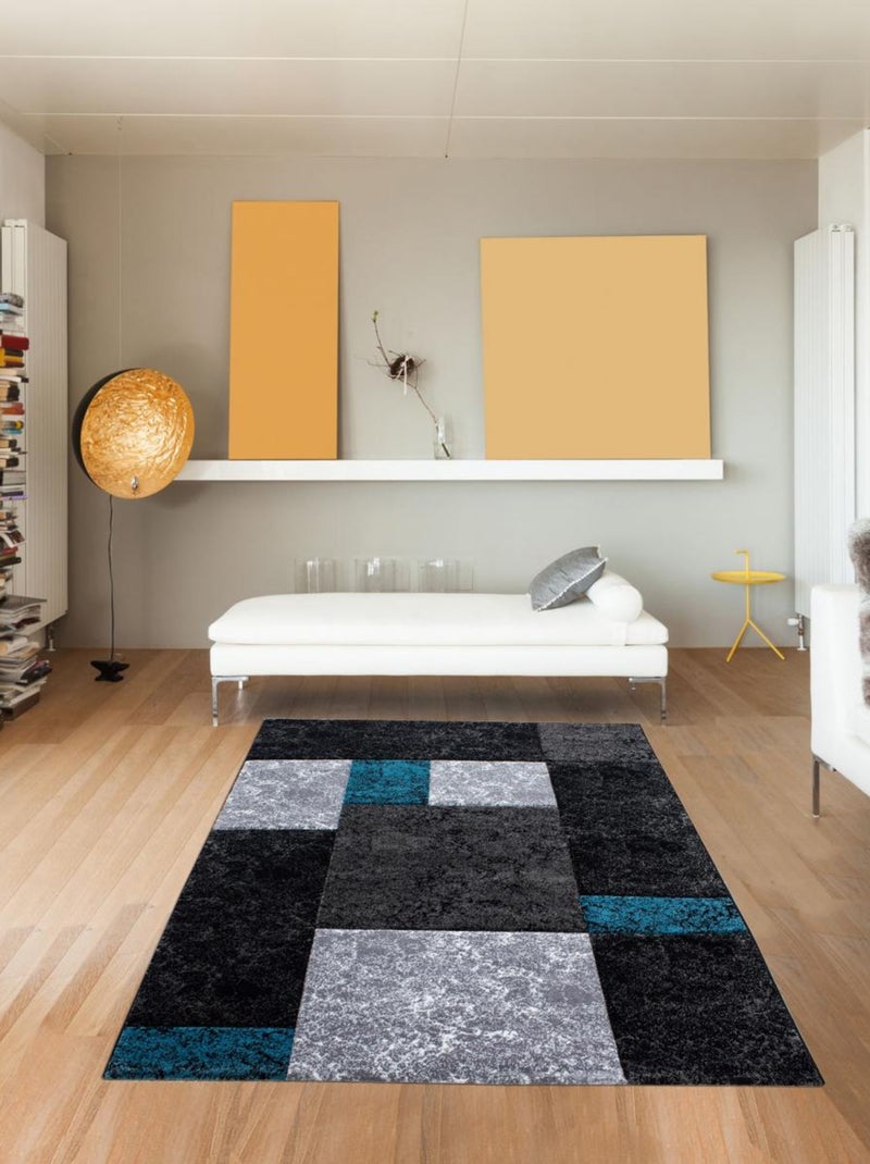 Tapis salon et chambre tissé motif géométrique CARARELLE Vert - Kiabi