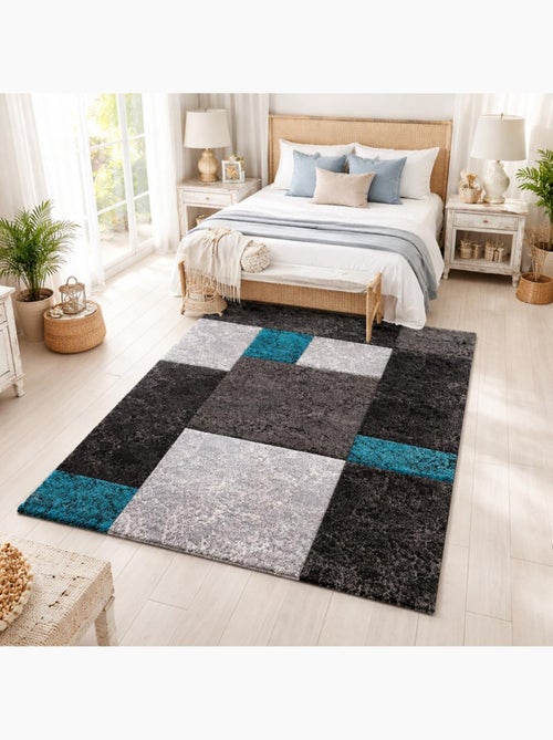 Tapis salon et chambre tissé motif géométrique CARARELLE - Kiabi