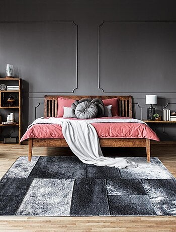 Tapis salon et chambre tissé motif géométrique CARARELLI